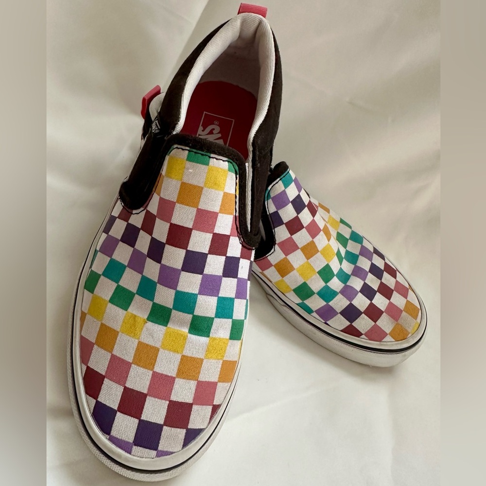 VANS Asher Party Check Multicolor Youth Size 4